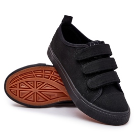 Zapatillas de zapatillas de velcro juveniles negro 7