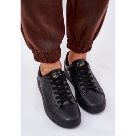 Zapatillas de deporte de mujer baja con cuero eco big star nn274576 negro 5