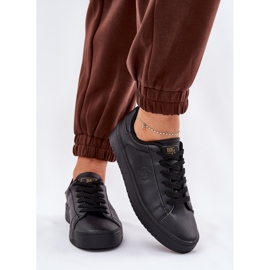 Zapatillas de deporte de mujer baja con cuero eco big star nn274576 negro 3