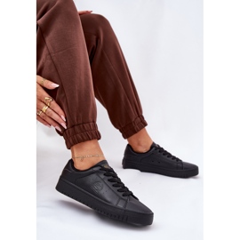 Zapatillas de deporte de mujer baja con cuero eco big star nn274576 negro 6