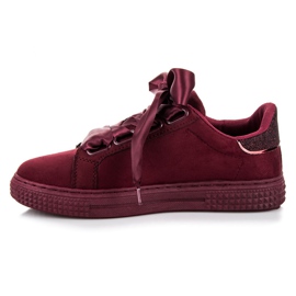 Zapatillas Bordo Suede Atadas rojo 1 Zapatillas Bordo Suede Atadas rojo 1