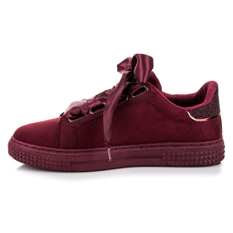 Zapatillas Bordo Suede Atadas rojo 1 Zapatillas Bordo Suede Atadas rojo 1