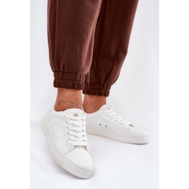 Zapatillas de deporte para mujeres bajas con cuero ecológico Big Star nn274577 White blanco 2