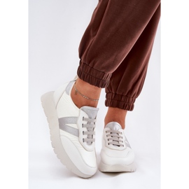 Zapatos deportivos femeninos en la plataforma Vinceza 58510 White blanco 2