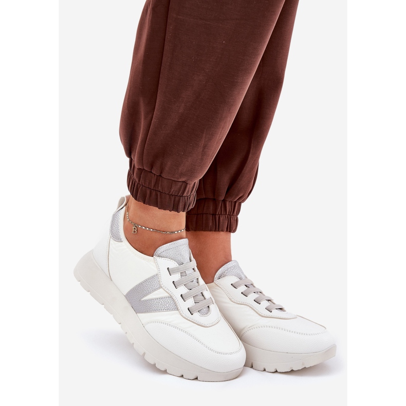 Zapatos deportivos femeninos en la plataforma Vinceza 58510 White blanco 1