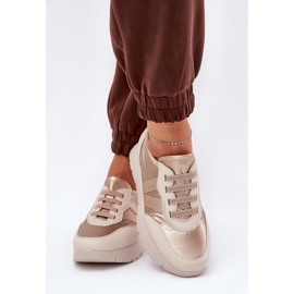 Vinceza Zapatos deportivos femeninos en la plataforma Vincez 58510 Zlotys dorado 3