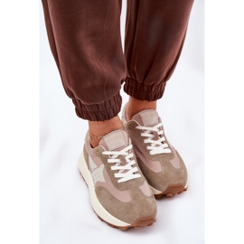 Zapatos deportivos de gamuza para mujeres en el Vinceza 66720 beige 5