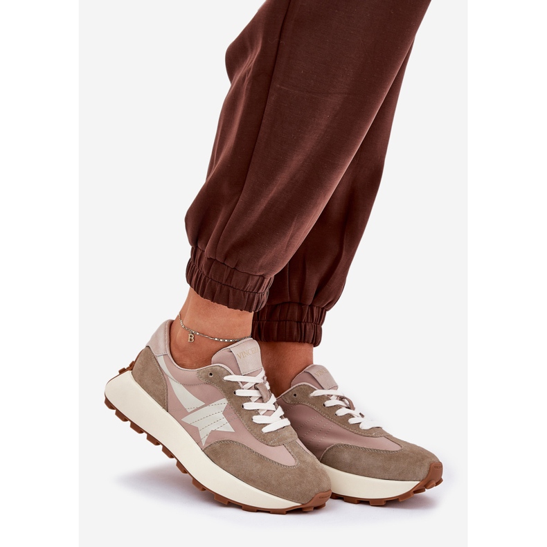 Zapatos deportivos de gamuza para mujeres en el Vinceza 66720 beige 1