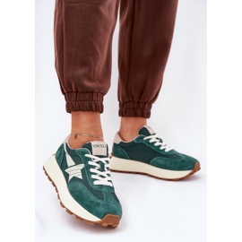 Zapatos deportivos de gamuza para mujeres en la plataforma Vinceza 66720 verde 2 Zapatos deportivos de gamuza para mujeres en la plataforma Vinceza 66720 verde 2