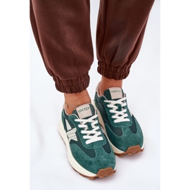 Zapatos deportivos de gamuza para mujeres en la plataforma Vinceza 66720 verde 6