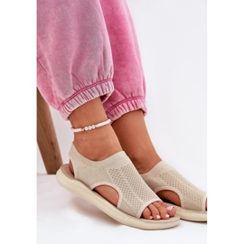 Sandalias deportivas femeninas beige 6