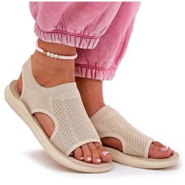 Sandalias deportivas femeninas beige 7