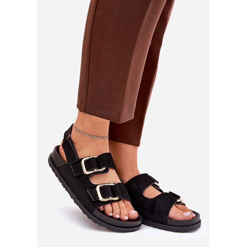 Sandalias para mujeres con abrazaderas negras negro 1 Sandalias para mujeres con abrazaderas negras negro 1