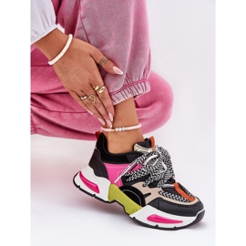 Zapatillas deportivas para mujeres con zapatillas con doble cordón negro 6
