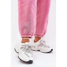 Zapatillas deportivas para mujeres con zapatillas con doble cordón blanco 2