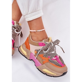 Zapatillas deportivas para mujeres con zapatillas de cordón doble caqui beige 12