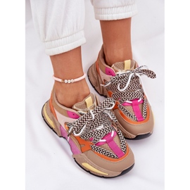 Zapatillas deportivas para mujeres con zapatillas de cordón doble caqui beige 13