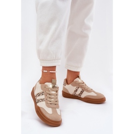 Zapatillas de deporte femeninas con beige de leopardo de gamuza ecológica 2