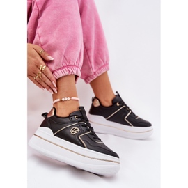 Zapatos deportivos femeninos en la plataforma negro 6