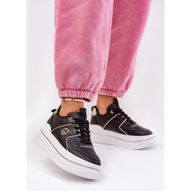 Zapatos deportivos femeninos en la plataforma negro 2