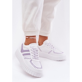 Zapatillas con plataforma para mujer, color morado violeta 2