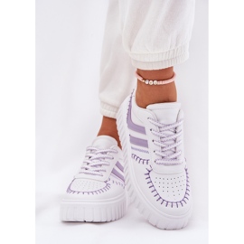 Zapatillas con plataforma para mujer, color morado violeta 3