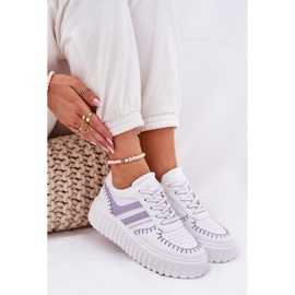 Zapatillas con plataforma para mujer, color morado violeta 6