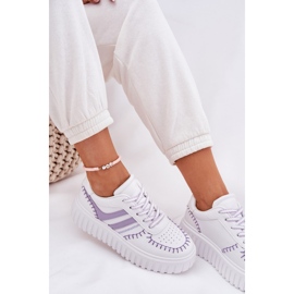 Zapatillas con plataforma para mujer, color morado violeta 8
