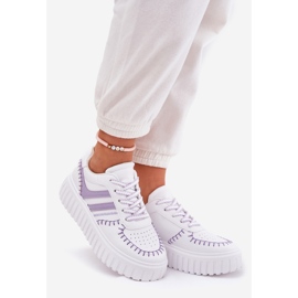 Zapatillas con plataforma para mujer, color morado violeta 1