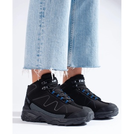 Zapatillas deportivas trekking mujer caña alta DK negro 1