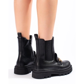 Botas Chelsea de mujer negras con plataforma. negro 3