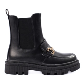 Botas Chelsea de mujer negras con plataforma. negro 4