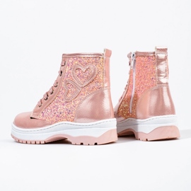 W. Potocki Botas de niña con purpurina Potocki rosado 3