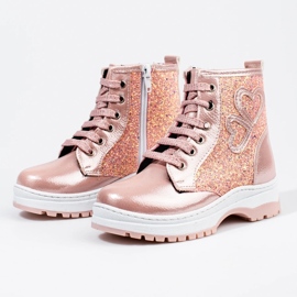 W. Potocki Botas de niña con purpurina Potocki rosado 5