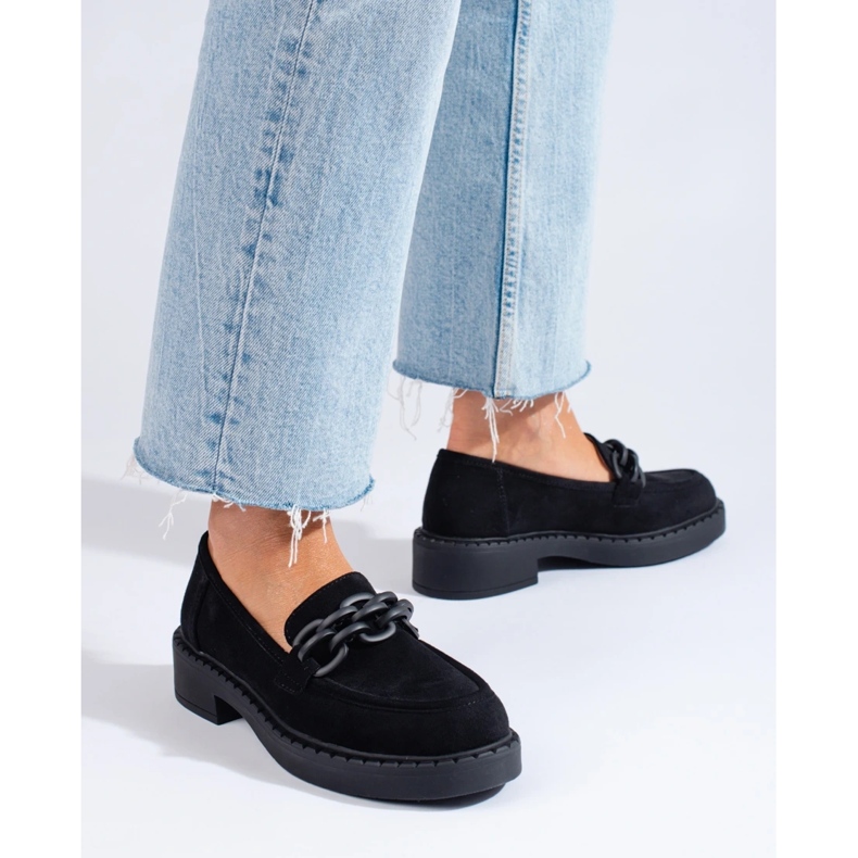 W. Potocki Mocasines mujer Potocki ante negro 2