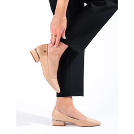 Bailarinas de mujer Vinceza beige con tacón bajo 1