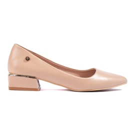Bailarinas de mujer Vinceza beige con tacón bajo 4