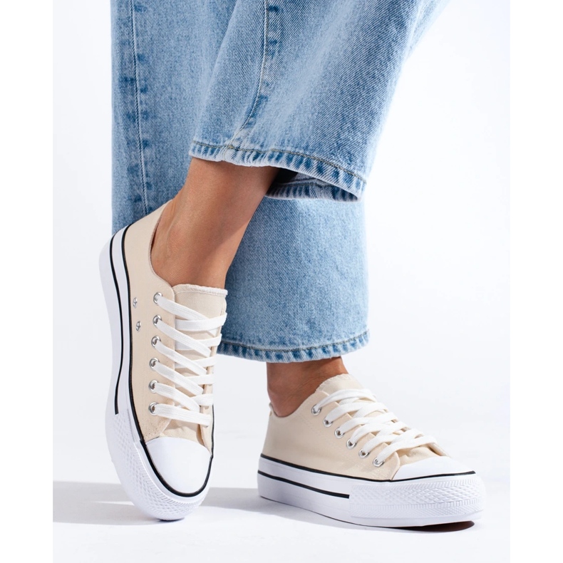 Deportivas mujer Shelovet beige 2