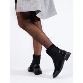 Botas obreras con cordones Shelovet de mujer negras negro 2