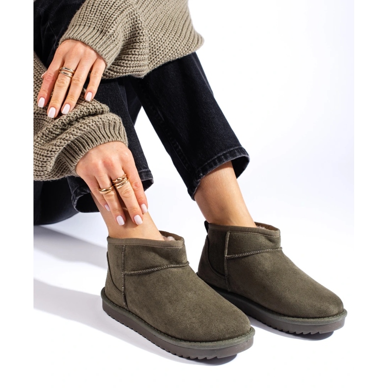 Botas de nieve de mujer Shelovet verde oscuro 2