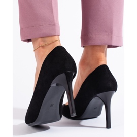 Zapatos de salón clásicos de ante negro de Sergio Leone 2