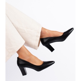Zapatos de salón de tacón negros para mujer de Sergio Leone 1