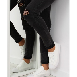 Deportivas blancas monocolor mujer blanco 1 Deportivas blancas monocolor mujer blanco 1