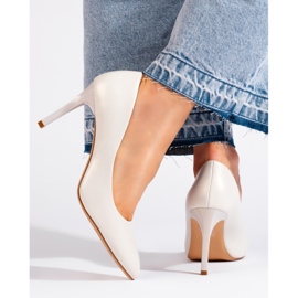 Zapatos de salón blancos clásicos de mujer de Sergio Leone 2
