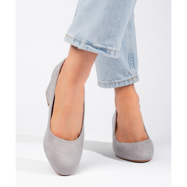 Tacones de ante gris 2