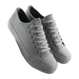 Deportivas gris mujer monocolor gris NB176 gris 4