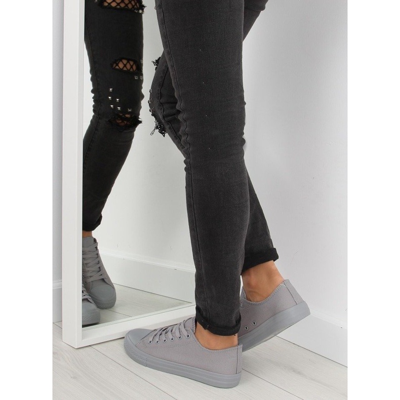Deportivas gris mujer monocolor gris NB176 gris 2 Deportivas gris mujer monocolor gris NB176 gris 2