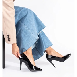 Stilettos de mujer charol negro 2