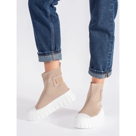 Seastar Zapatillas altas beige con plataforma 3