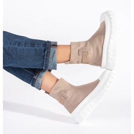 Seastar Zapatillas altas beige con plataforma 4